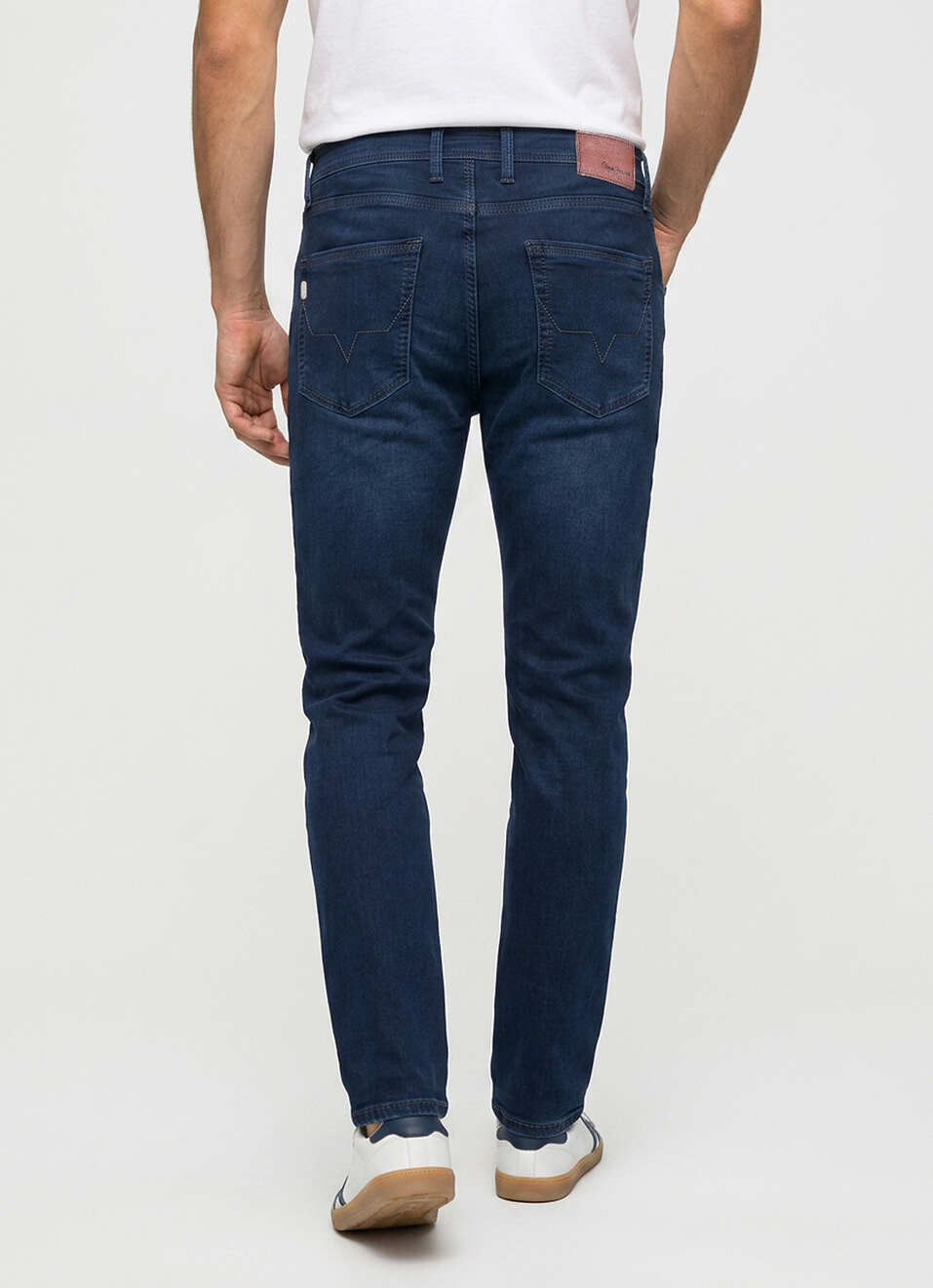 Men Blue Slim Fit Mid Rise Stretchable Jeans, , large image number 3