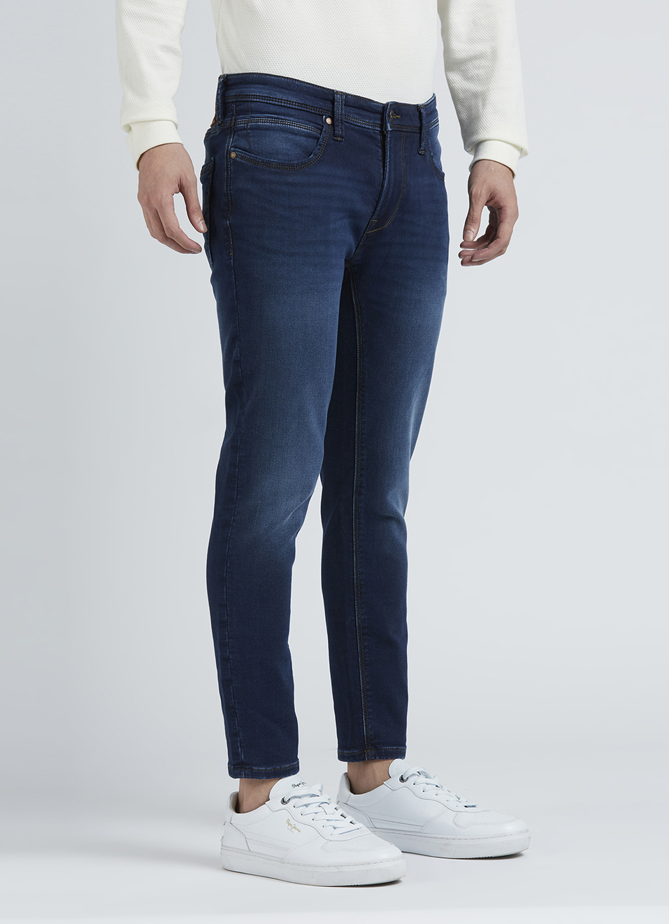 Oliver Blue Mid Rise Skinny Gymindigo Ankle Jeans, , large image number 2