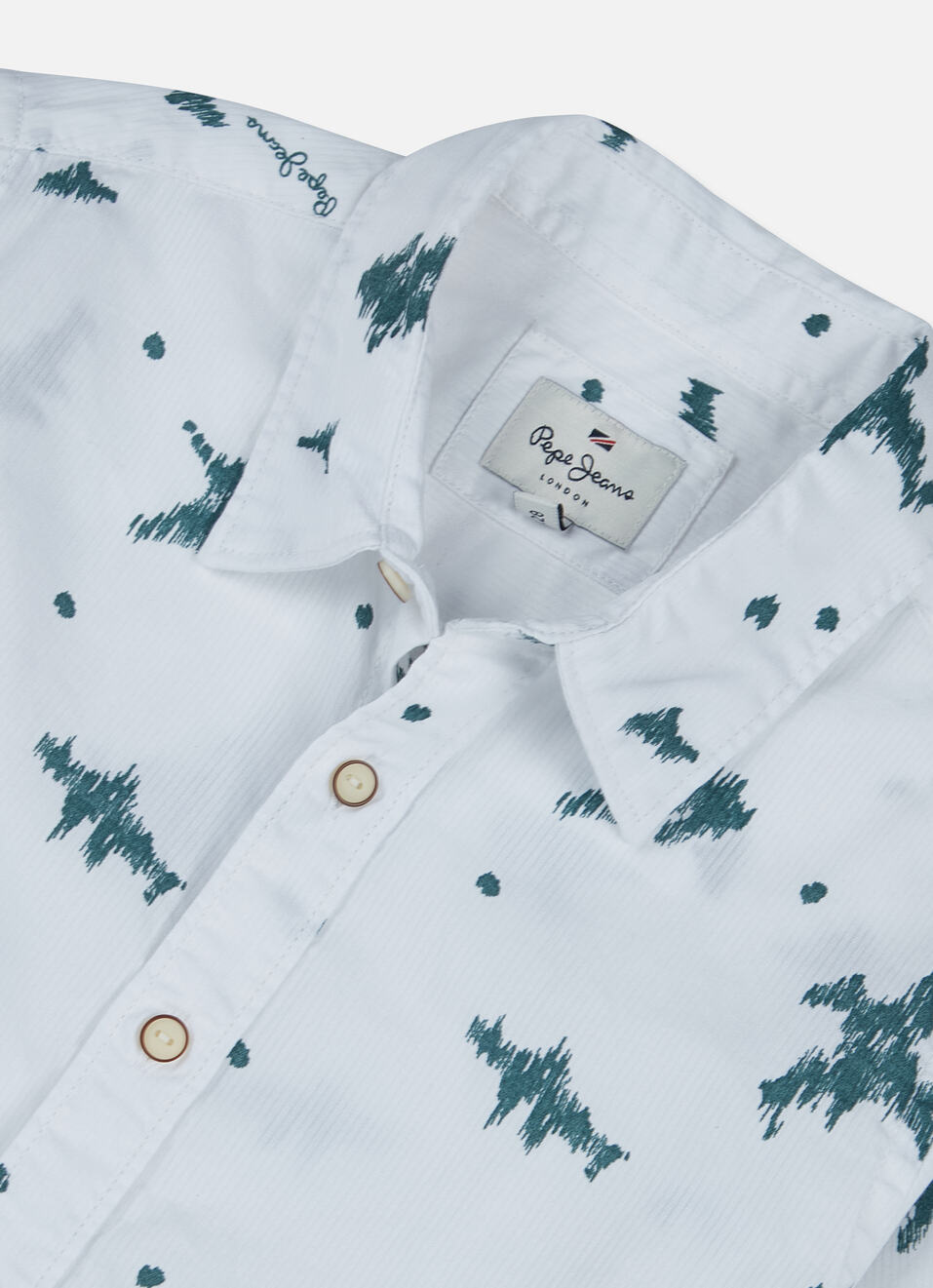 Boys White All Over Abstract Print Full Sleeve Shirt, , large image number 2