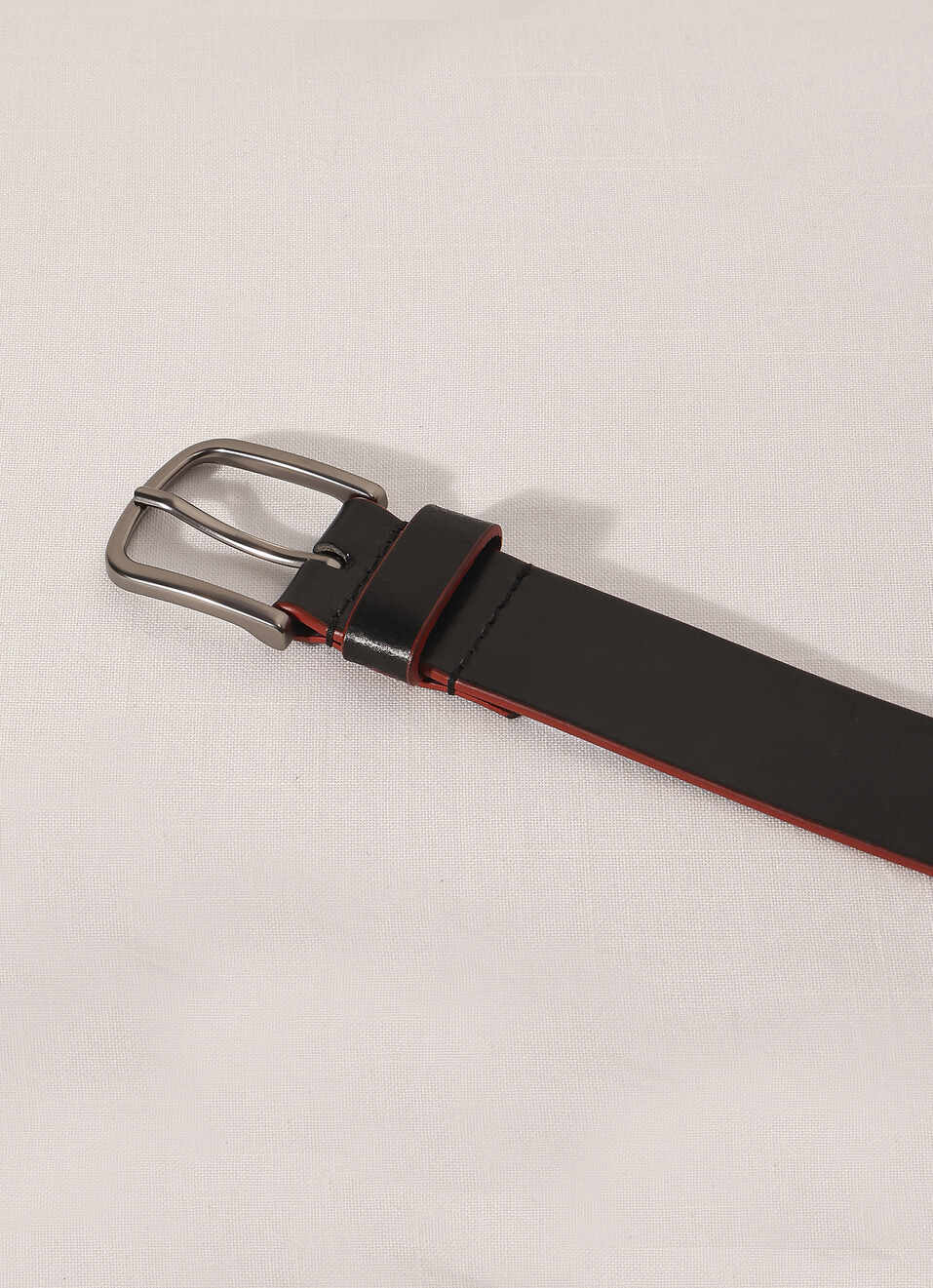 Black Leather Belt, , large image number 1