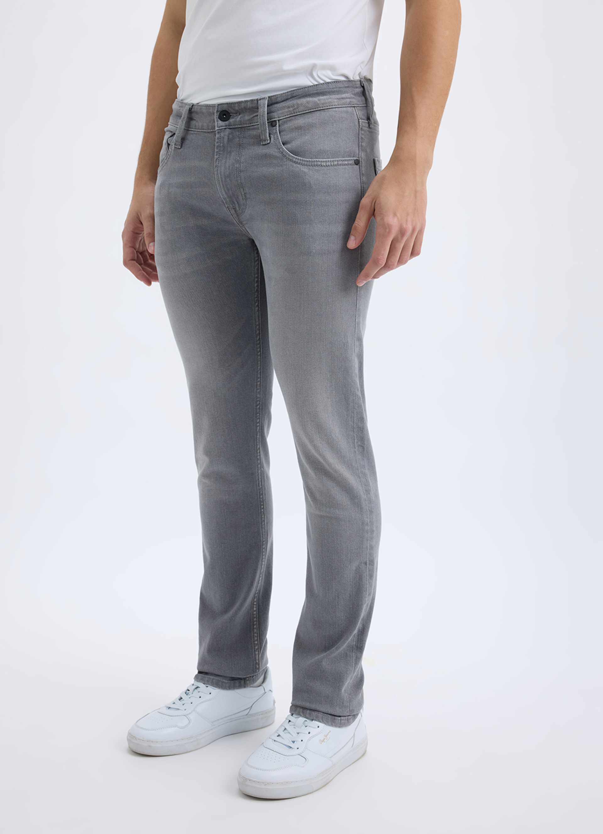 Men Grey Slim Fit Mid Rise Jeans , , large image number 8