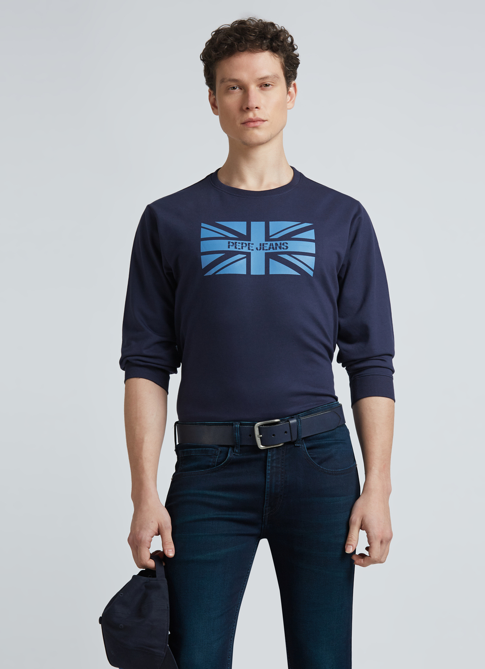 Navy Graphic Print Full Sleeve Sweatshirt, , large image number 0