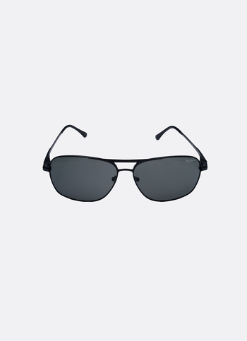 Retro Black Uv-protected Rectanglar Sunglasses