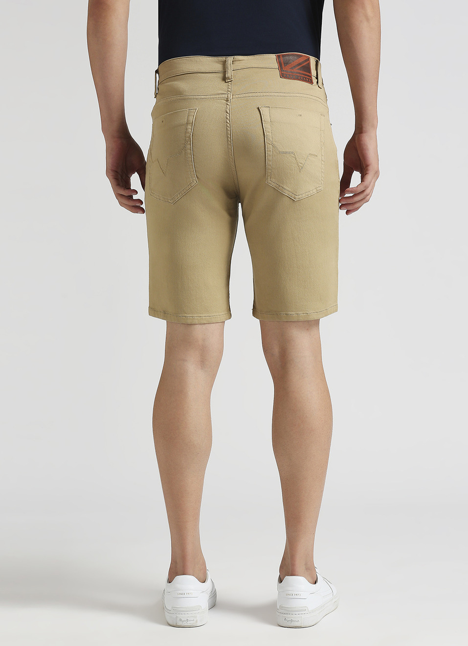 Chinox Beige Mid Rise Regular Fit Gymindigo Shorts, , large image number 3