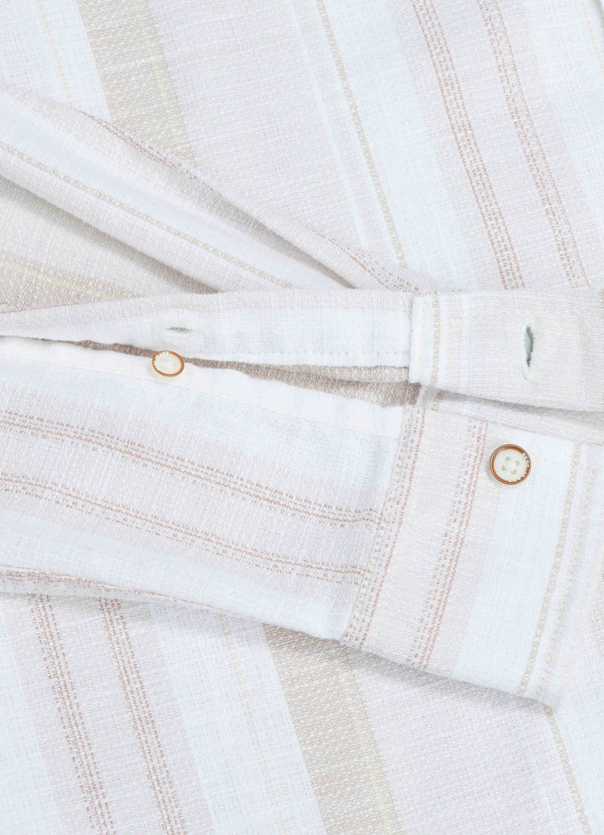 Men Beige Striped Regular Fit Full Sleeve Casual Shirt, , large image number 8