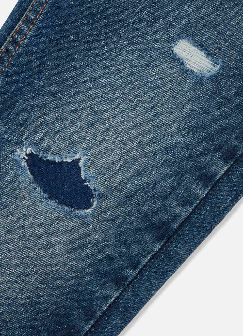 Boys Cashed Blue Mid Rise Slim Jeans, , large image number 3