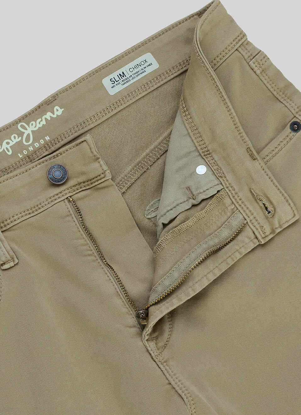 Men Khaki Slim Fit Stretchable Jeans, , large image number 6