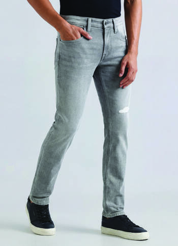 Danial Grey Low Waist Tapered Jeans