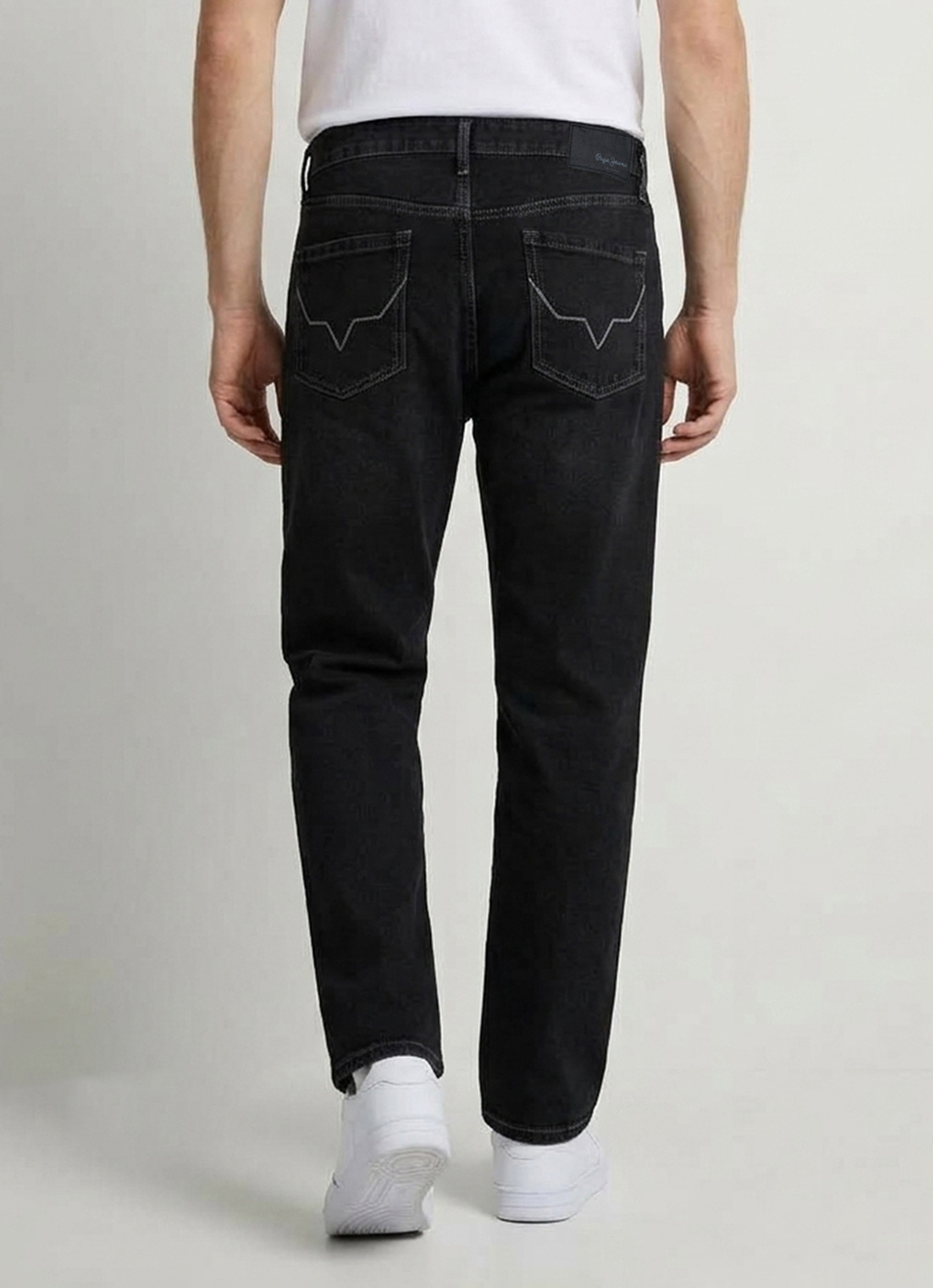 Men Black Baggy Fit Mid Rise Jeans, , large image number 3