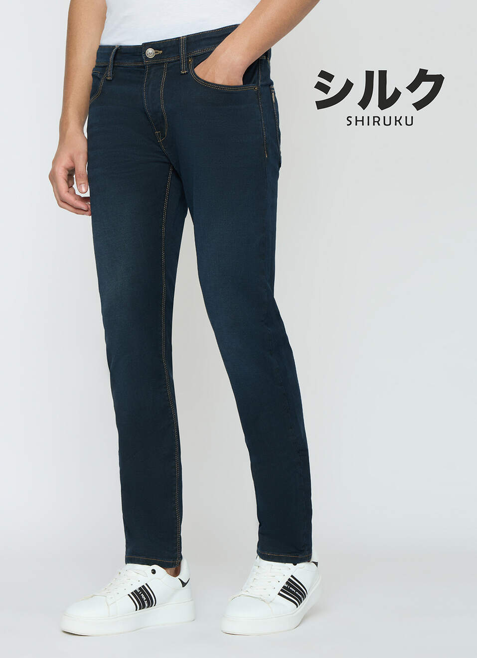 Men Blue Slim Fit Stretchable Jeans, , large image number 2