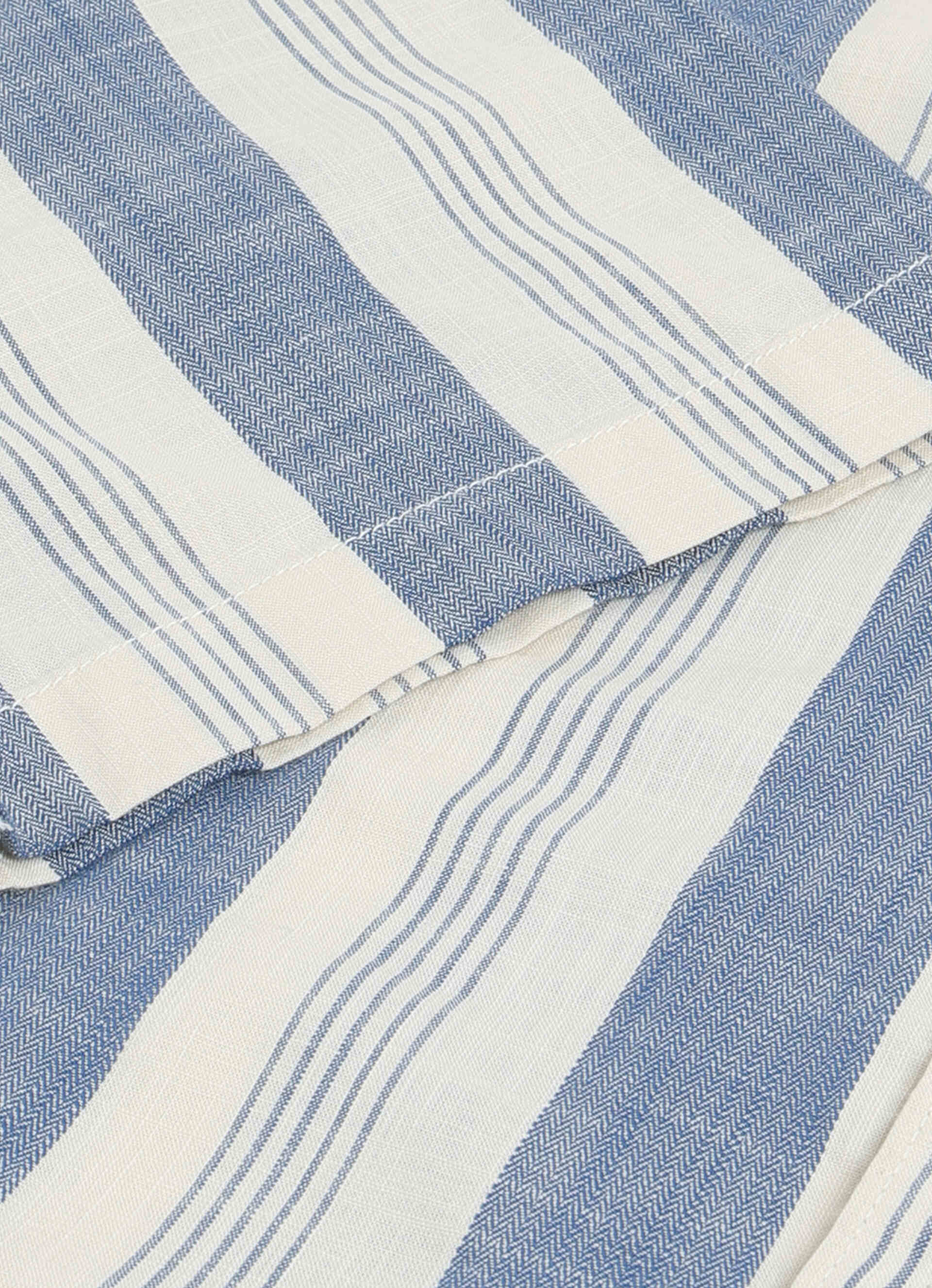 Men Blue Striped Shirt, , large image number 8