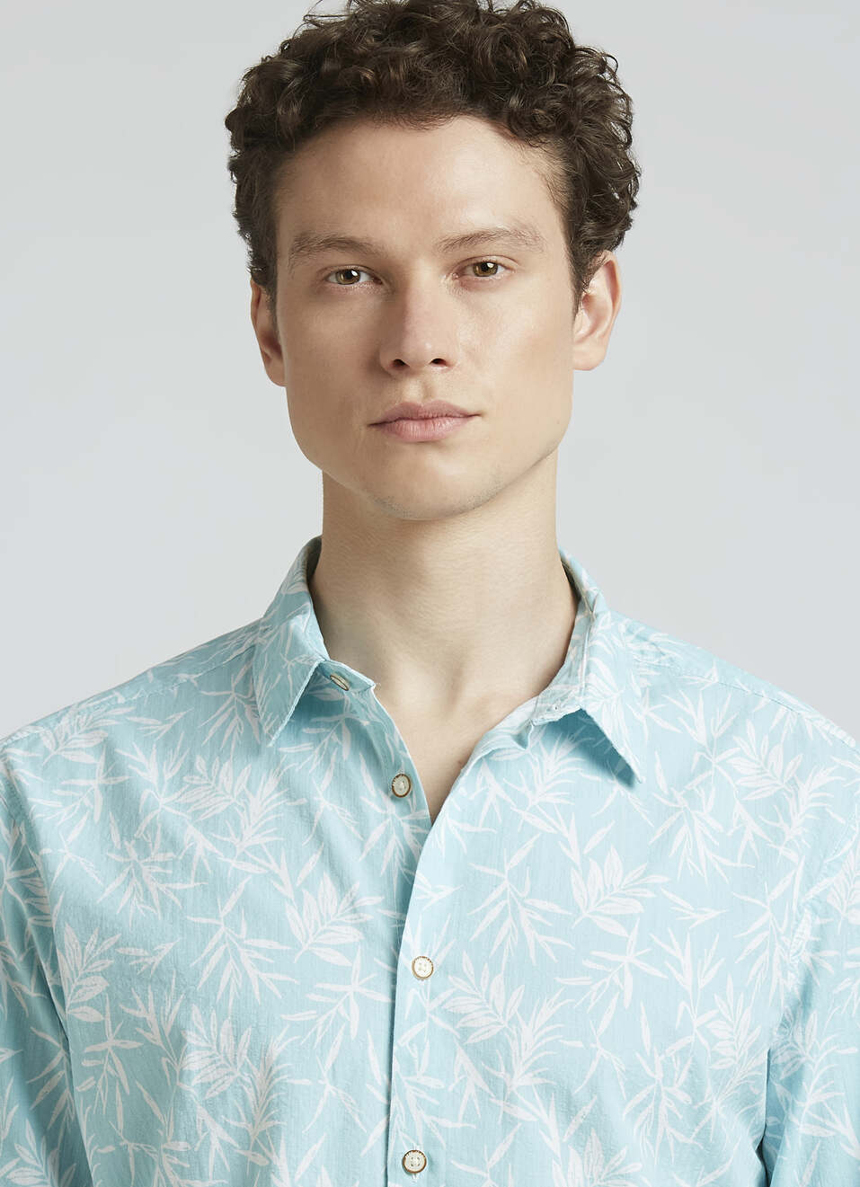 Blue Botanical Print Full Sleeve Shirt, , large image number 4
