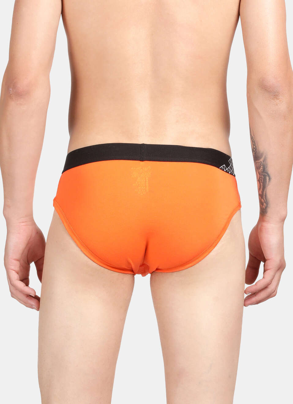 Neon Orange Solid Briefs, , large image number 2