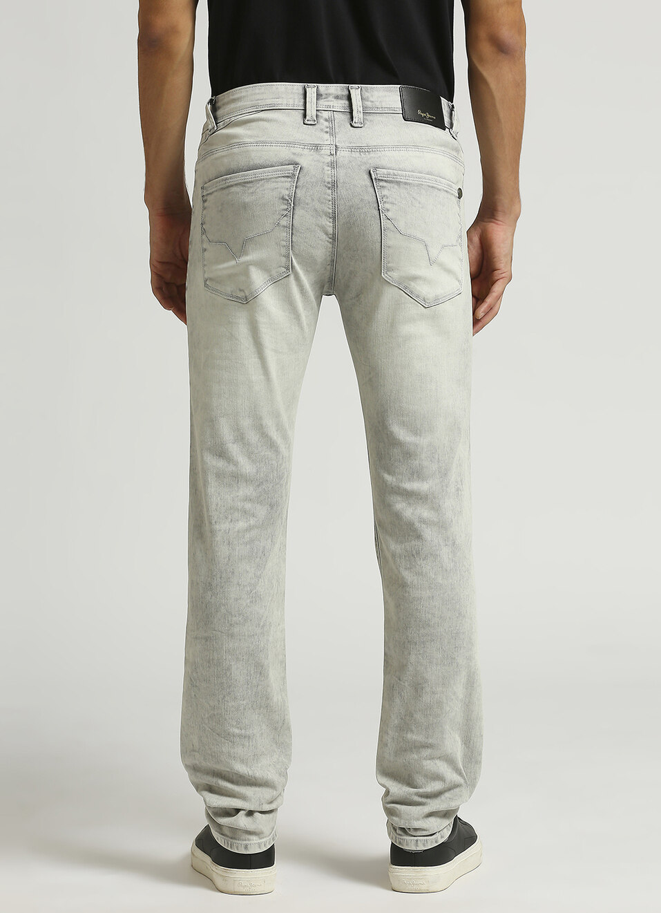 Vapour Light Grey Mid Rise Slim Fit Powerflex Jeans, , large image number 3