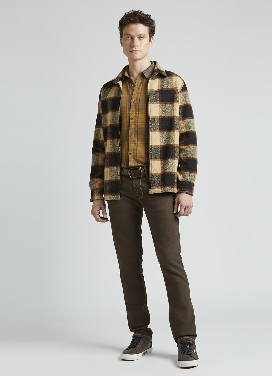 Yellow Check Full Sleeve Shirt, , large image number 5