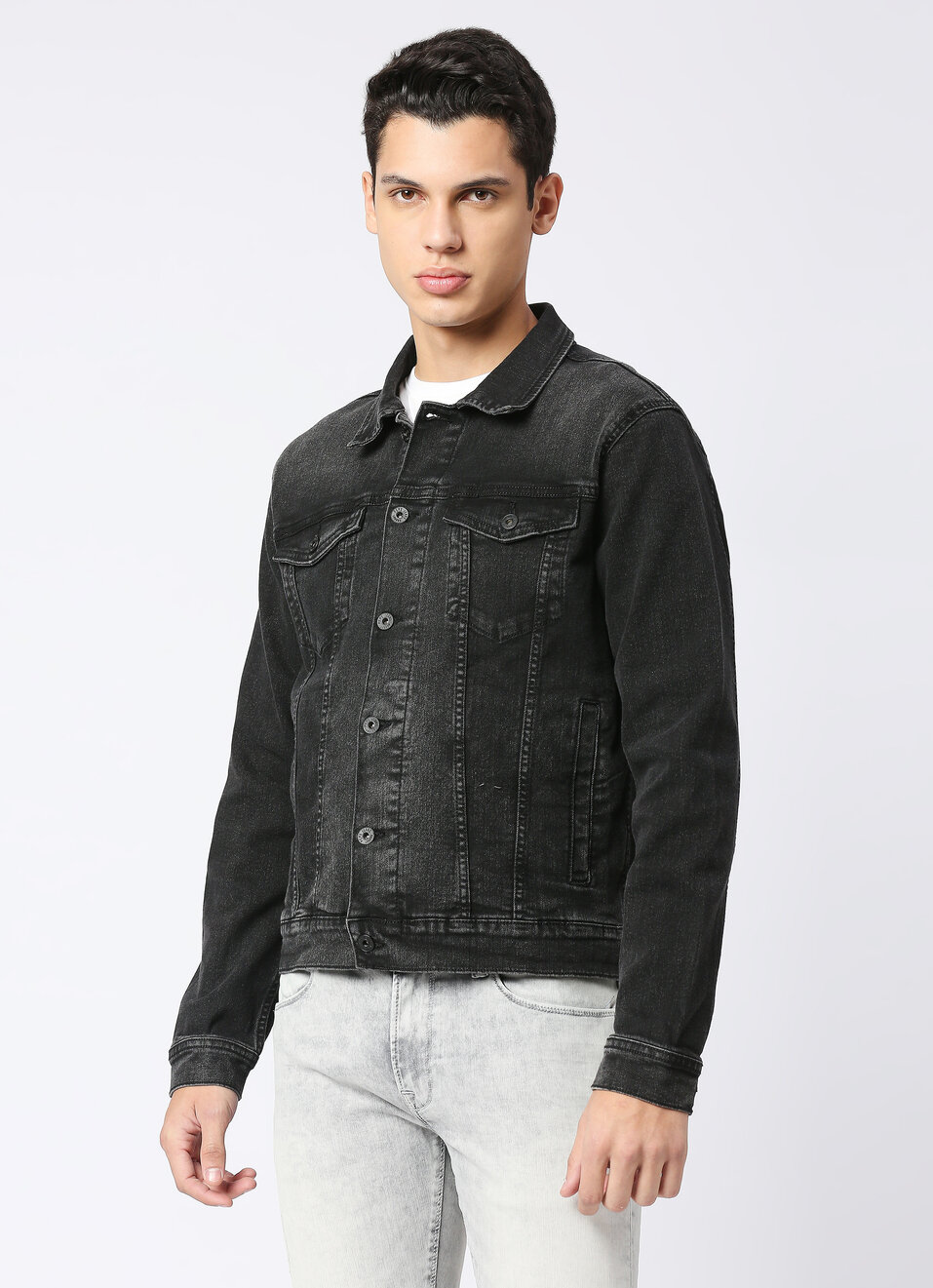 Jacket Regular Fit Front Pocket Trucker Jacket, , large image number 3