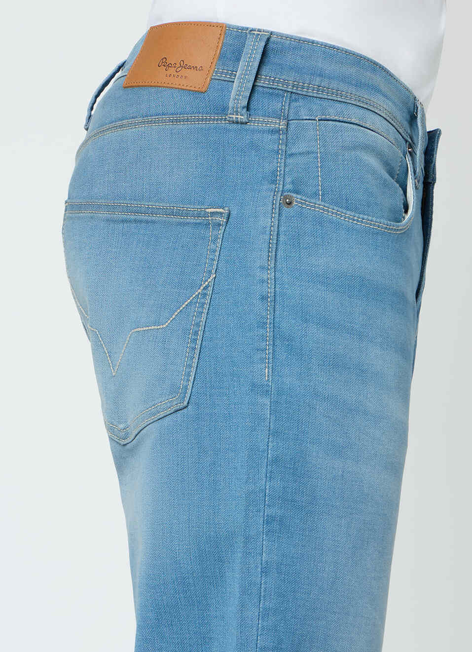 Men Blue Straight Fit Stretchable Jeans, , large image number 4