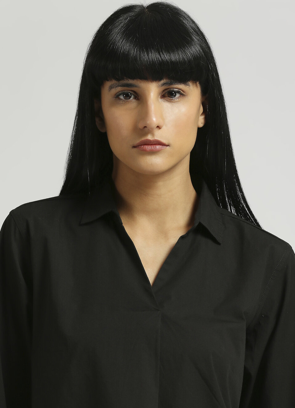 Black Bell Sleeve Shirt, , large image number 4