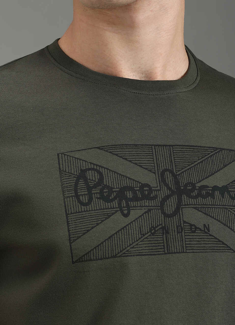 Men Green Slim Fit Graphic T-shirt, , large image number 1