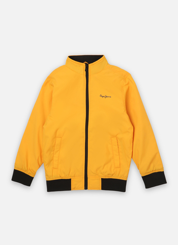 Boys Yellow Full Sleeve Lightweight Jacket