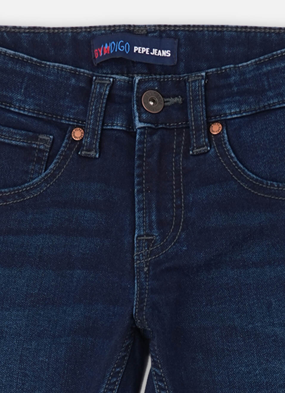 Boys  Blue Mid Waist Slim Gymindigo Jeans, , large image number 2