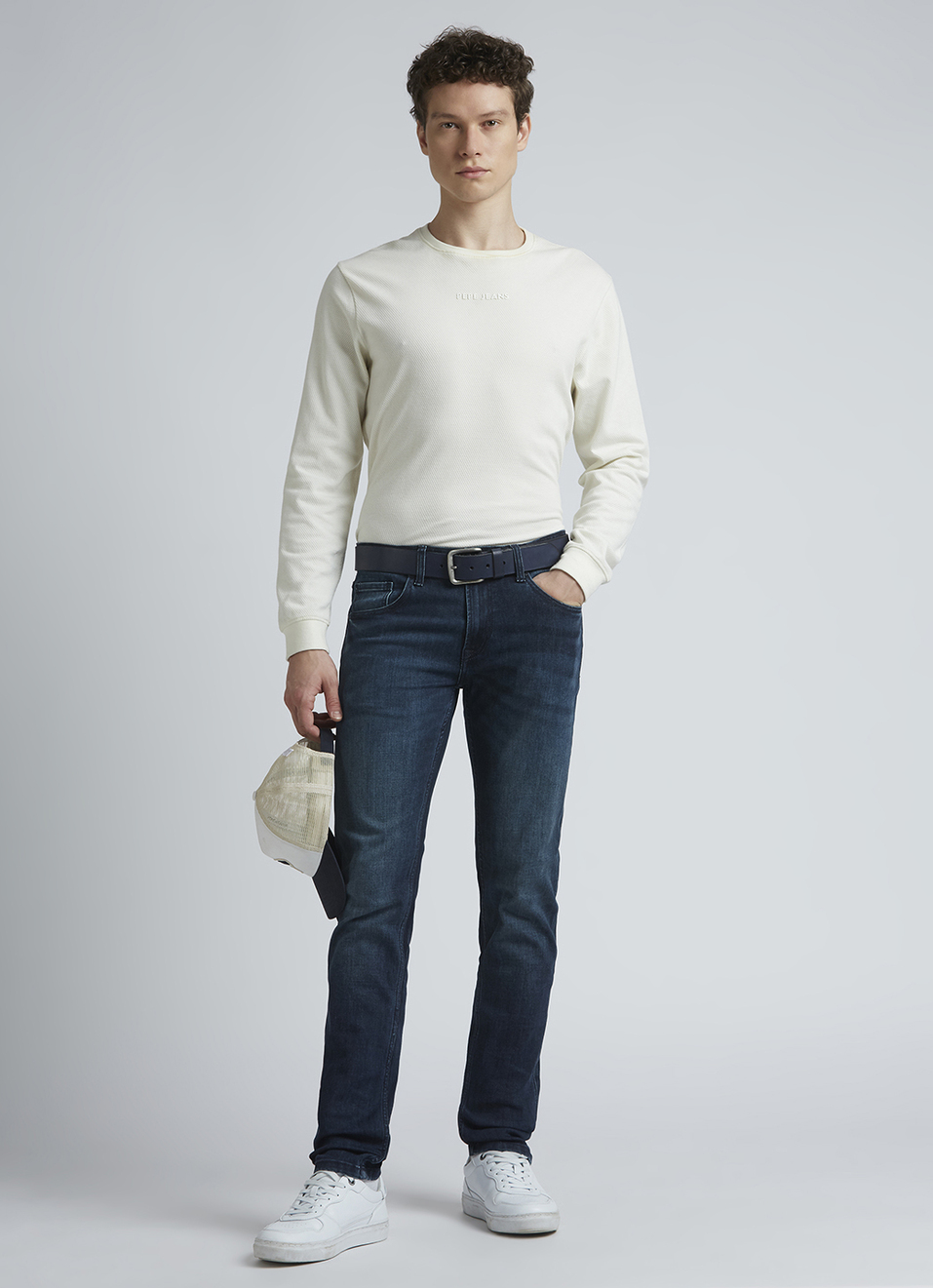 Vapour Blue Mid Rise Jeans, , large image number 1