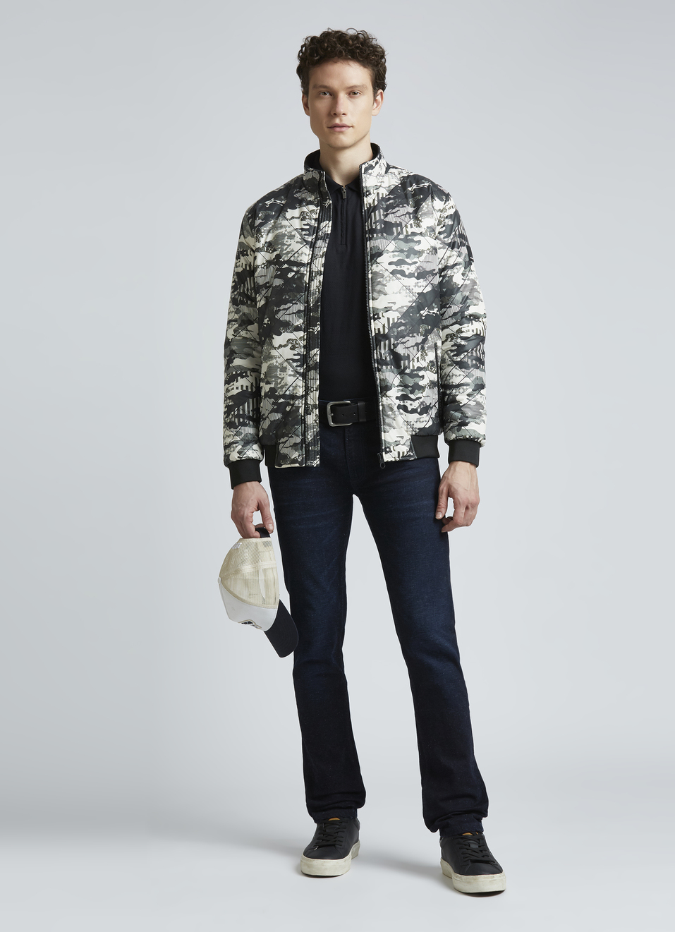 Green Abstract Print Full Sleeve Jacket, , large image number 5