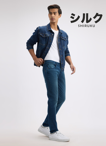 Men Blue Slim Tapered Fit Low Rise Jeans 