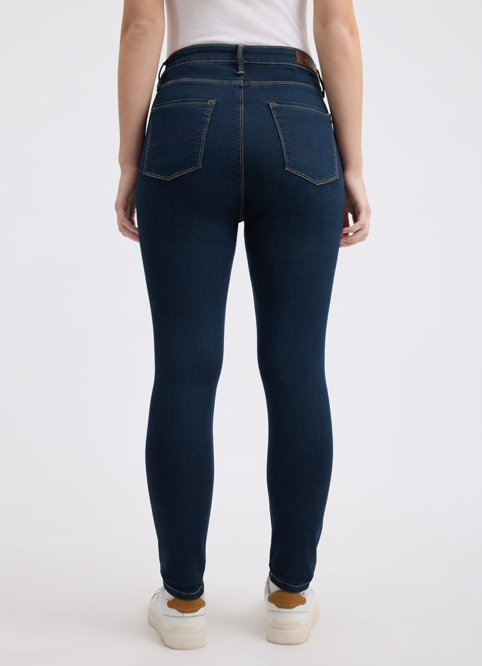 Women Blue Skinny Fit High Rise Jeans , , large image number 2