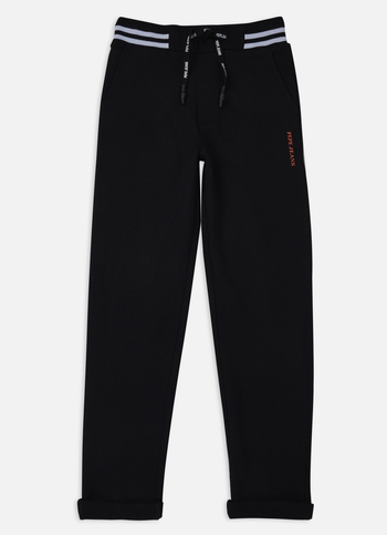 Boys Black Mid Rise Joggers