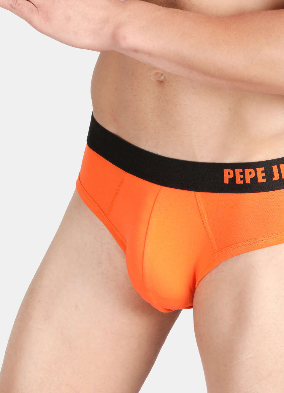 Neon Orange Solid Briefs, , large image number 7