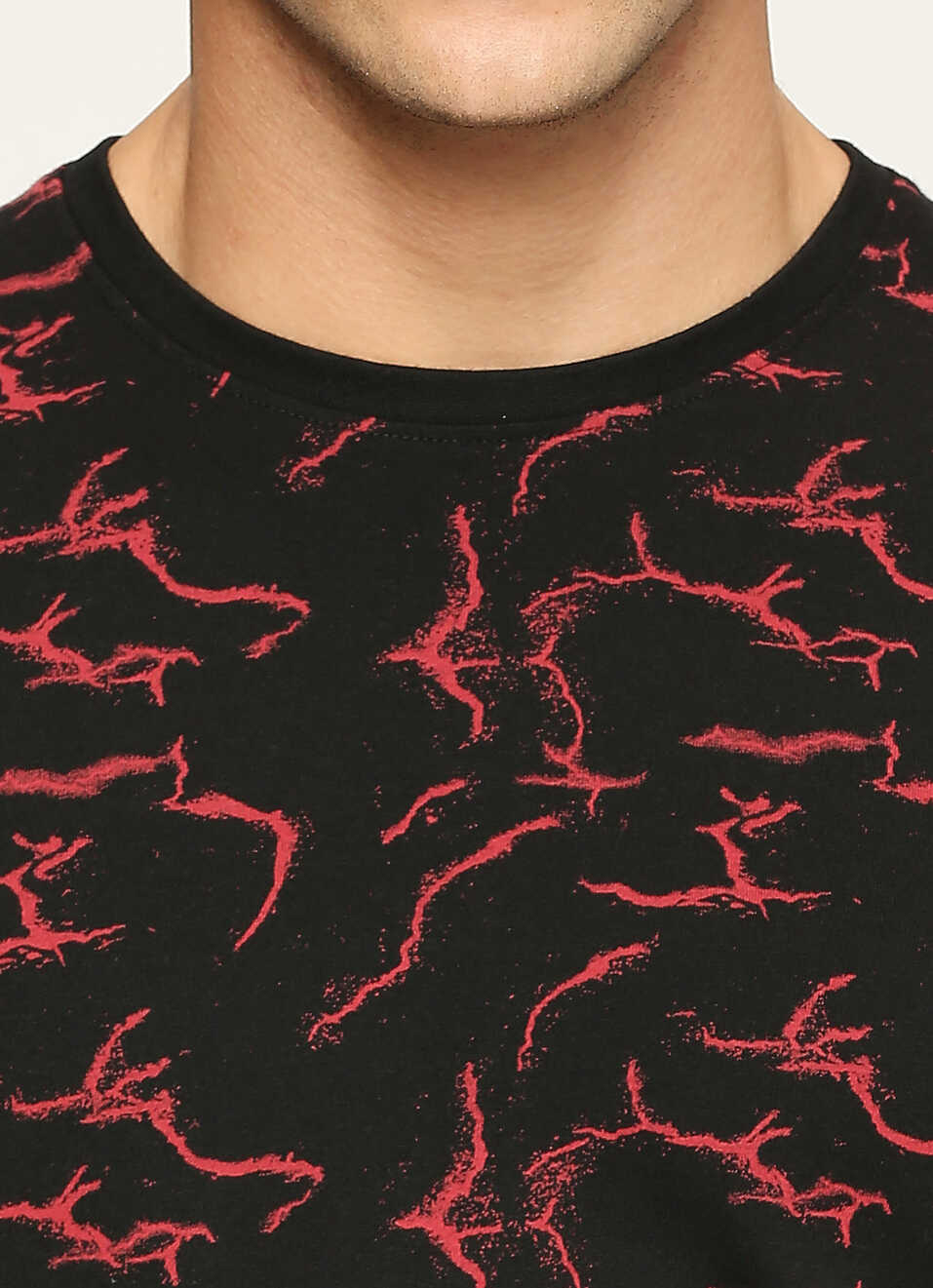 Black Graphic Print Short Sleeve T-shirt, , large image number 4