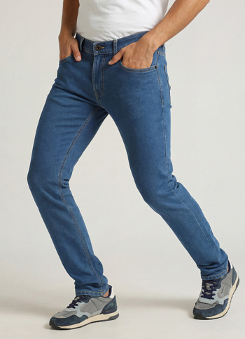 Vapour Ocean Blue Mid Rise Slim Fit Jeans
