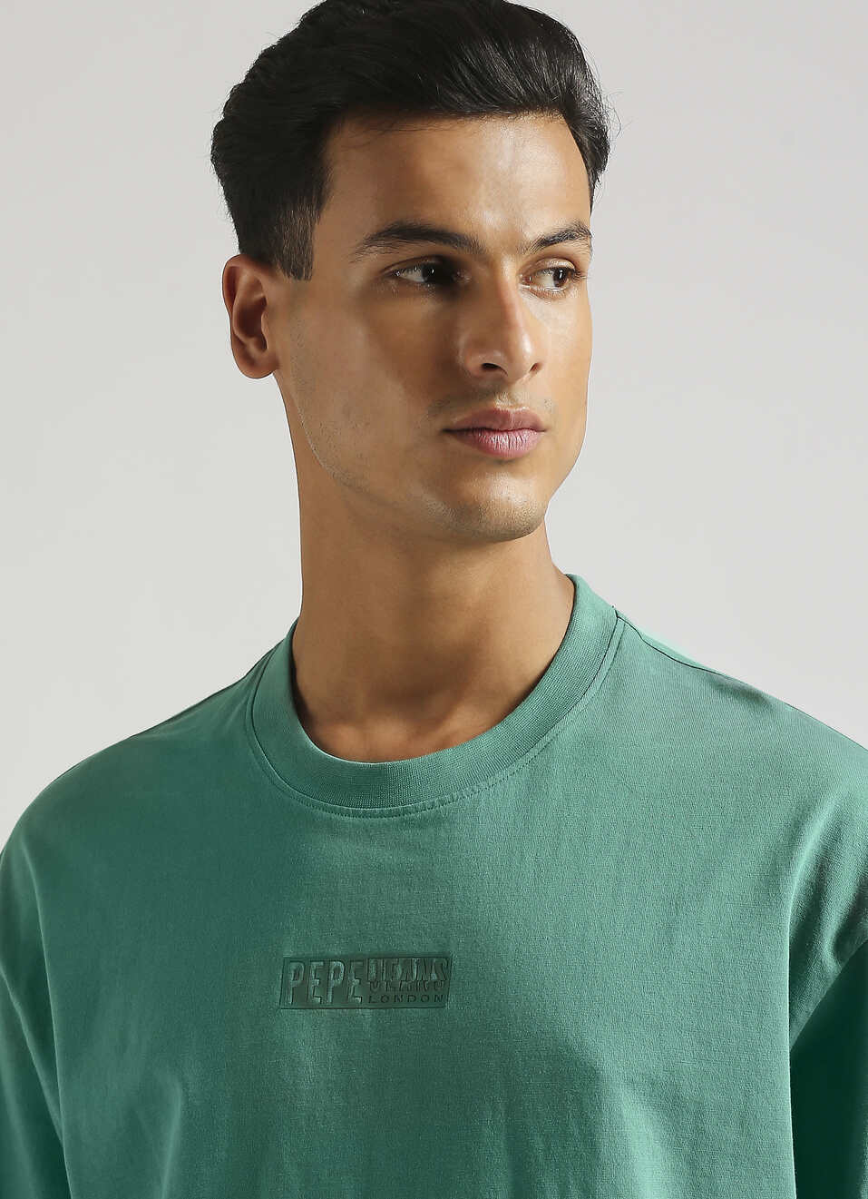 Green Logo Print Oversized Short Sleeve T-shirt, , large image number 4