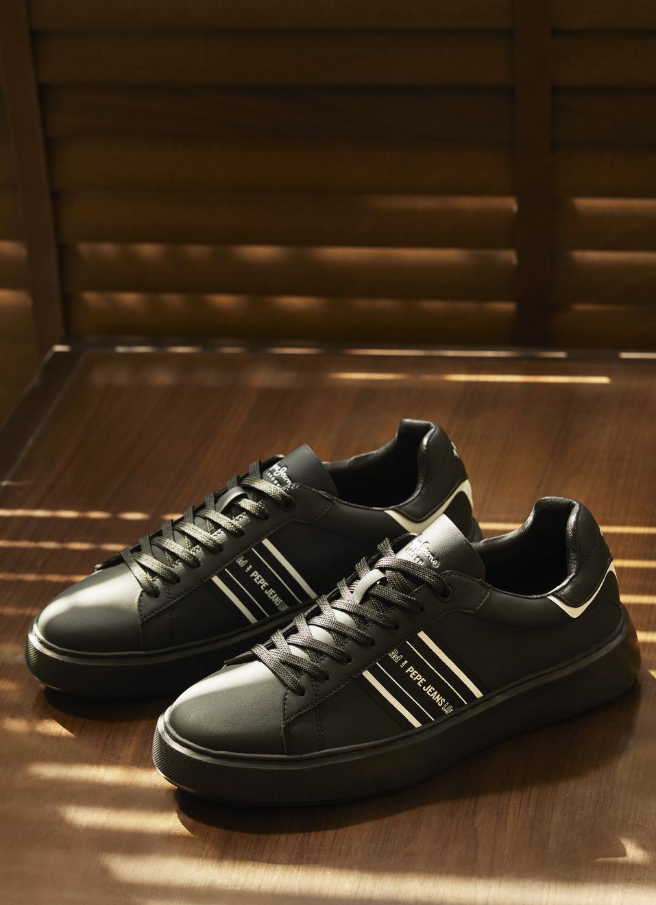 Black Lightweight Cupsole Sneakers, , large image number 0