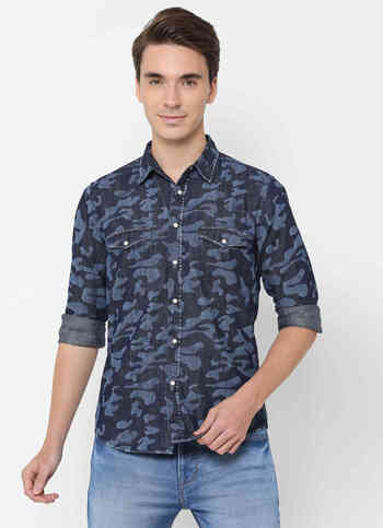 Fennel Printed Denim Shirt
