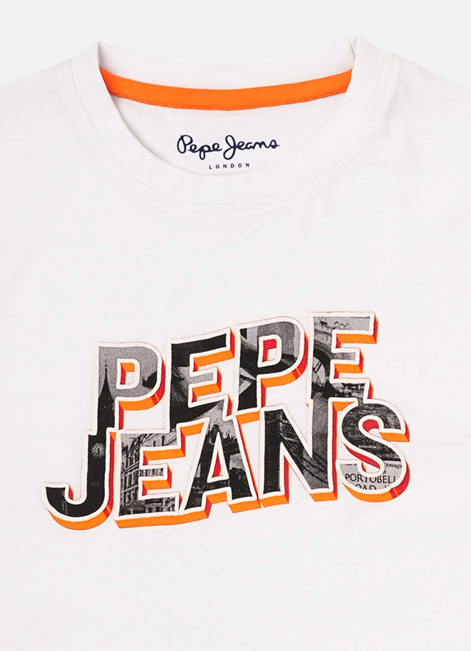 Boys White Graphic Print Short Sleeve T-shirt, , large image number 2