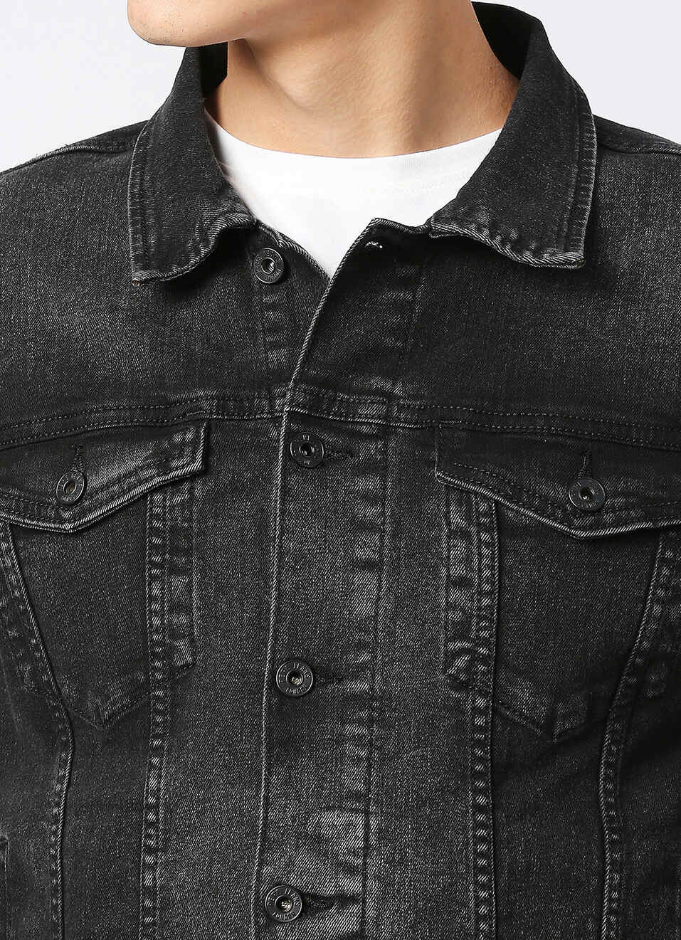 Jacket Regular Fit Front Pocket Trucker Jacket, , large image number 4
