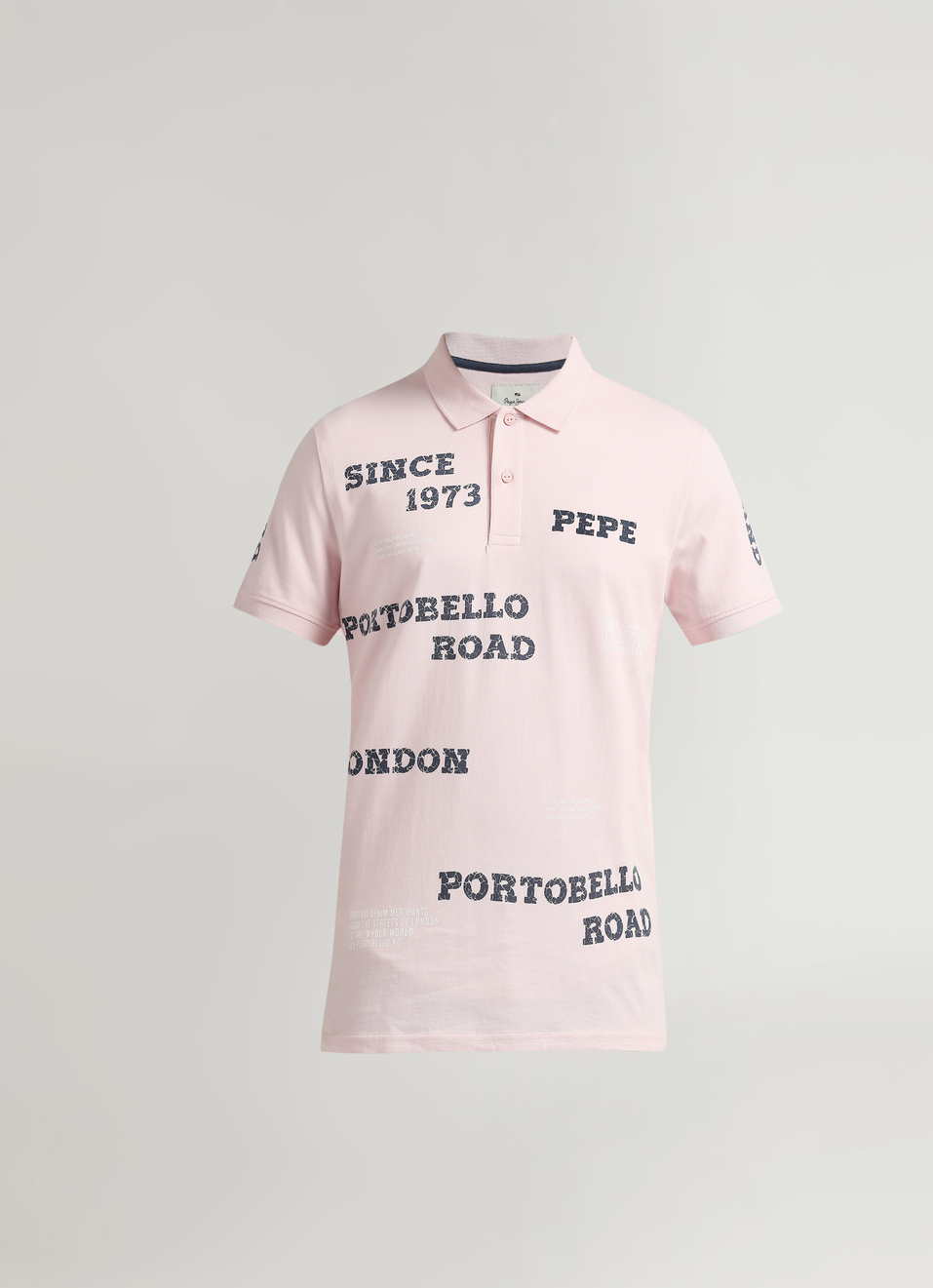 Pink Typographic Print Short Sleeve Polo, , large image number 6