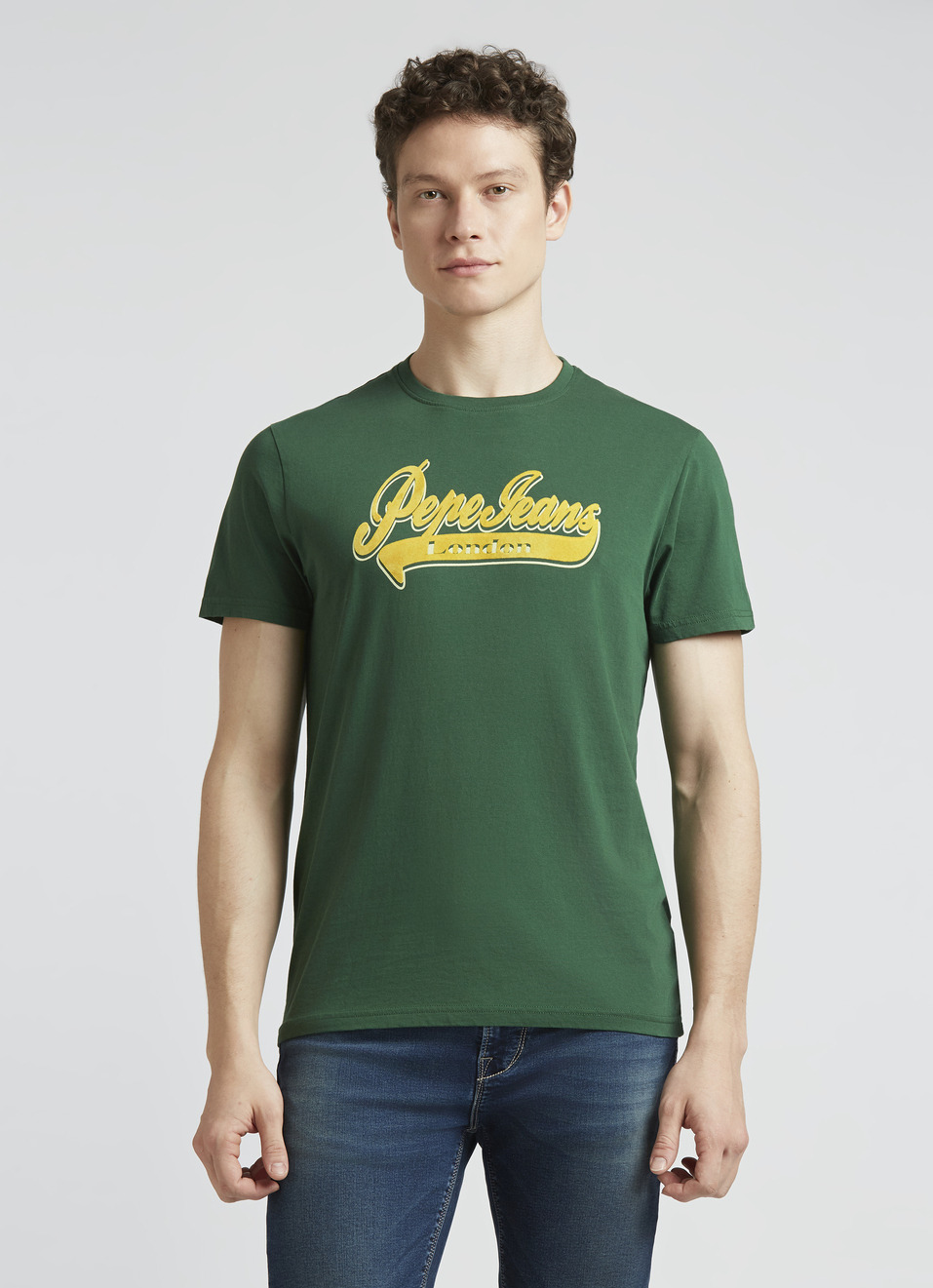 Green Graphic Print Short Sleeve T-shirt, , large image number 1