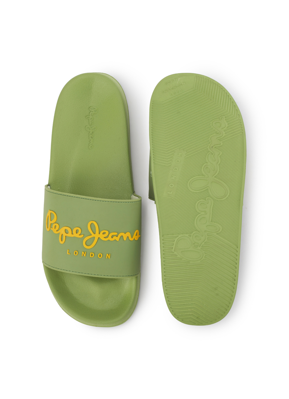 Green Lightweight Beach Slides With Logo Print, , large image number 4