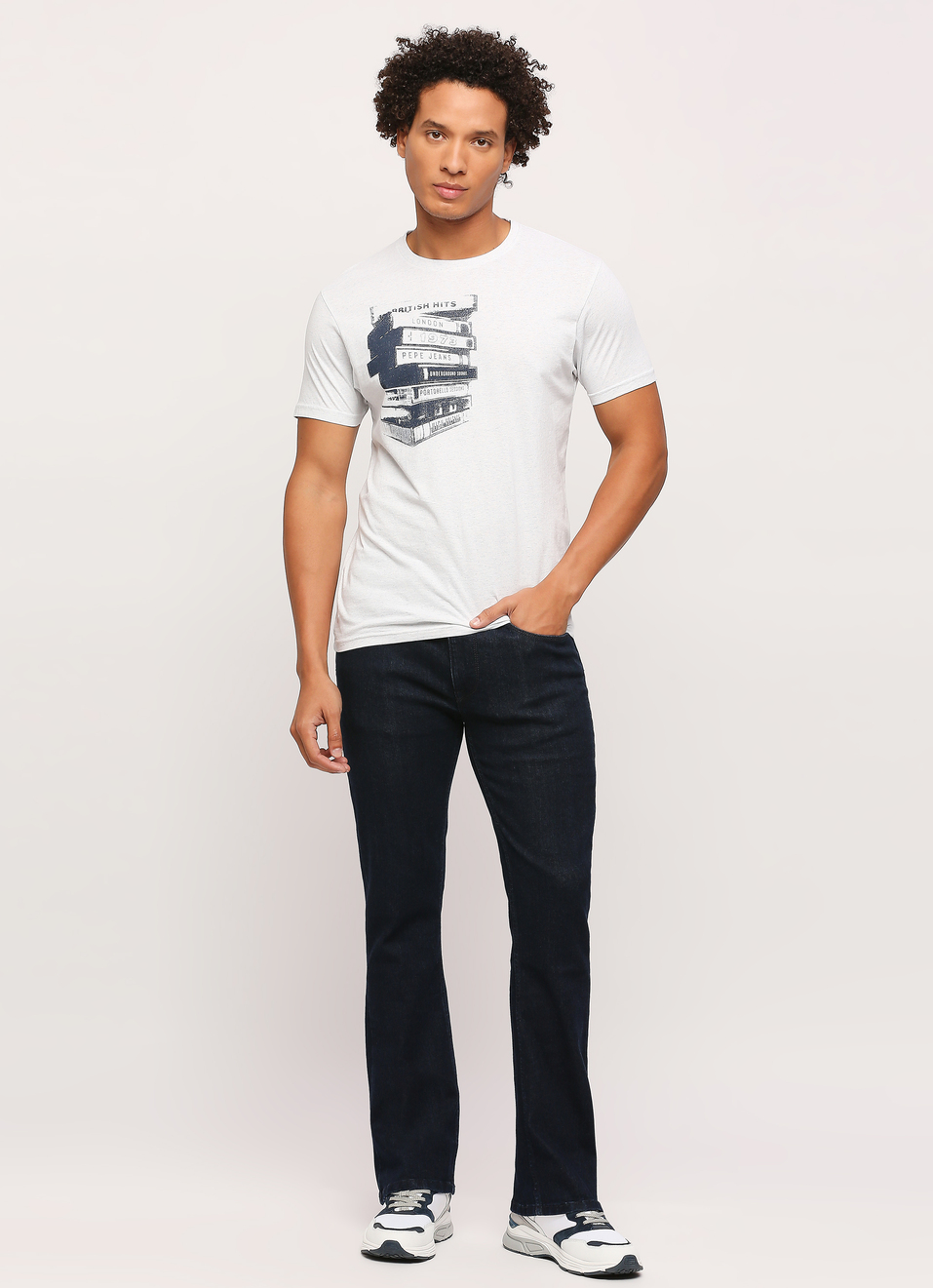 White Graphic Printed Short Sleeve Tee, , large image number 5