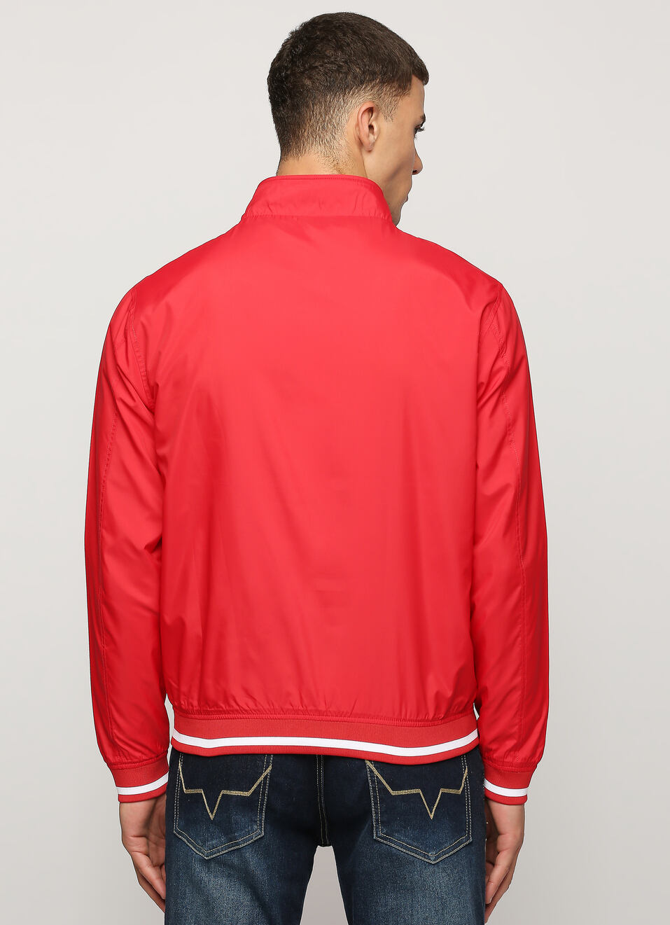 RED LIGHTWEIGHT FULL SLEEVE JACKET, , large image number 2