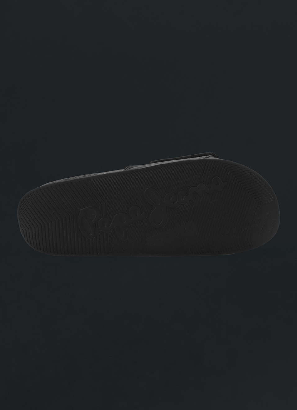 Men Black Solid Velcro Strap Slides, , large image number 6