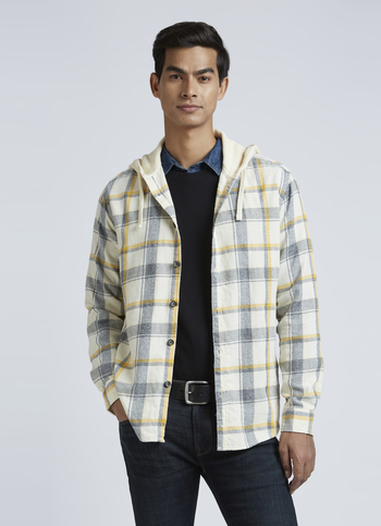 Ecru Checks Full Sleeve Shirt
