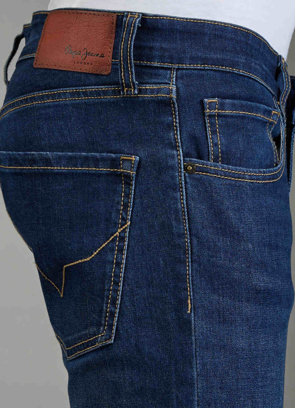 Men Blue Slim Fit Mid Rise Stretchable Jeans, , large image number 4