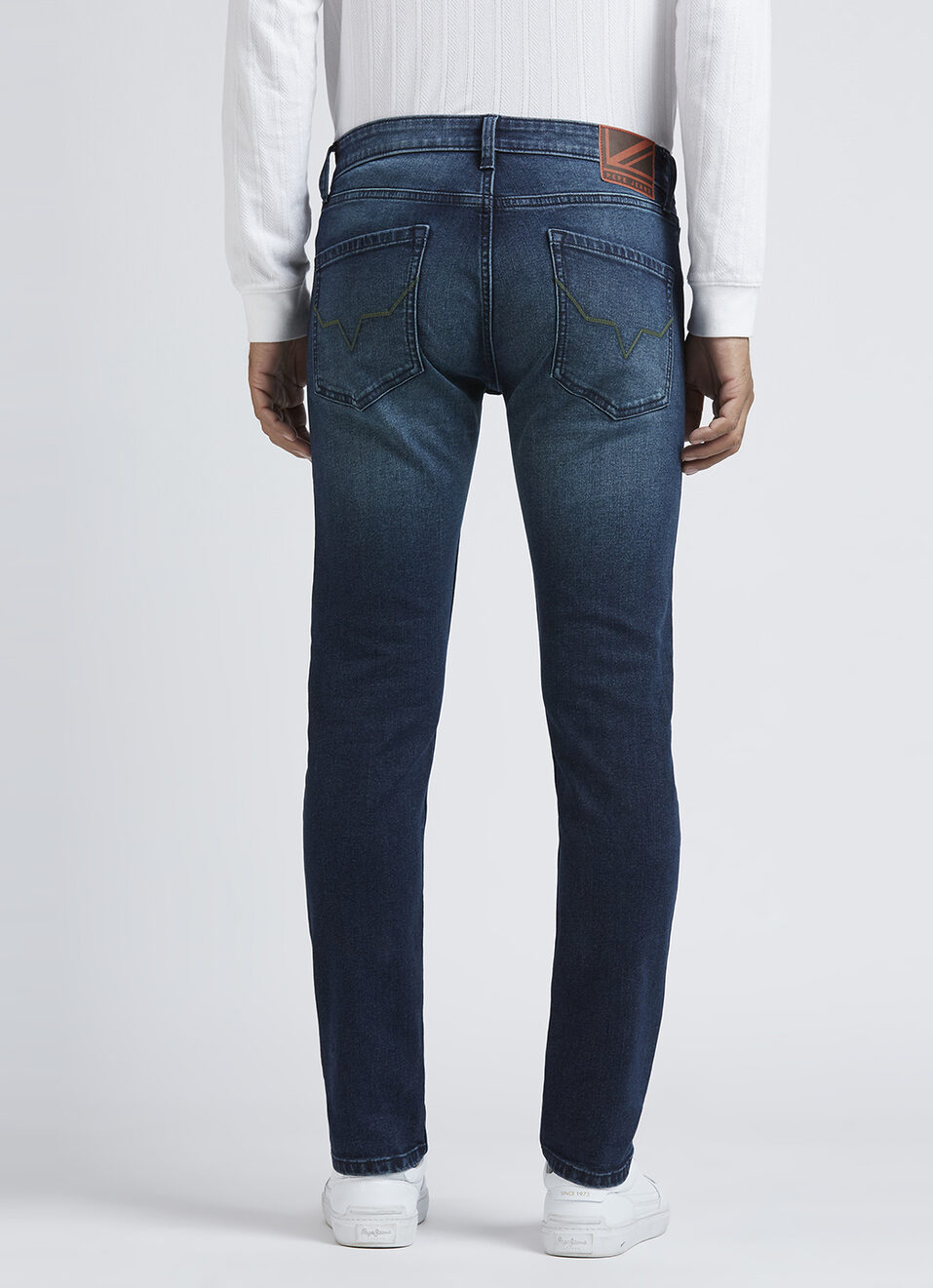 Danial Blue Low Waist Tapered Jeans, , large image number 3