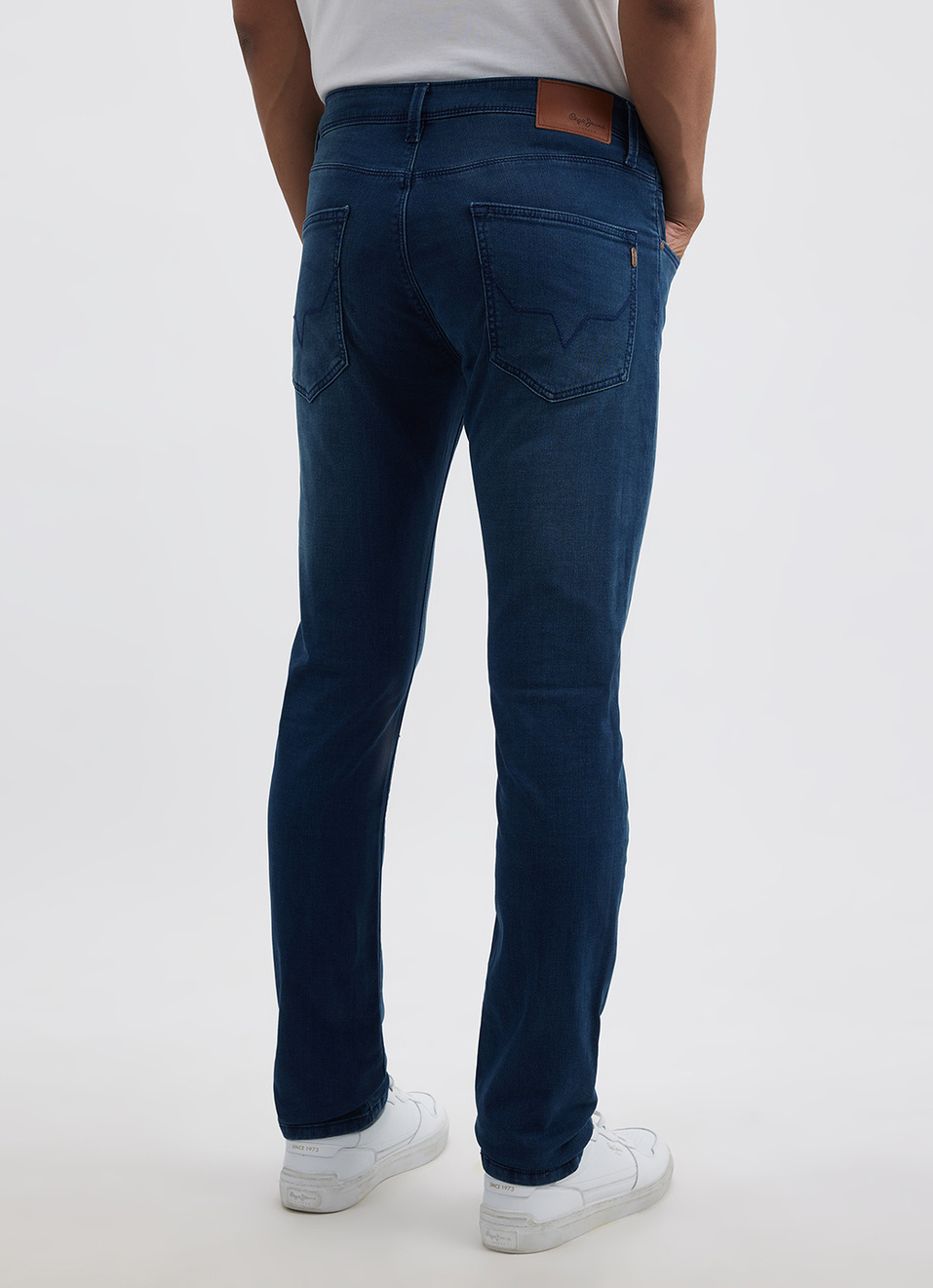 Men Blue Mid Rise Slim Structured Jeans, , large image number 3