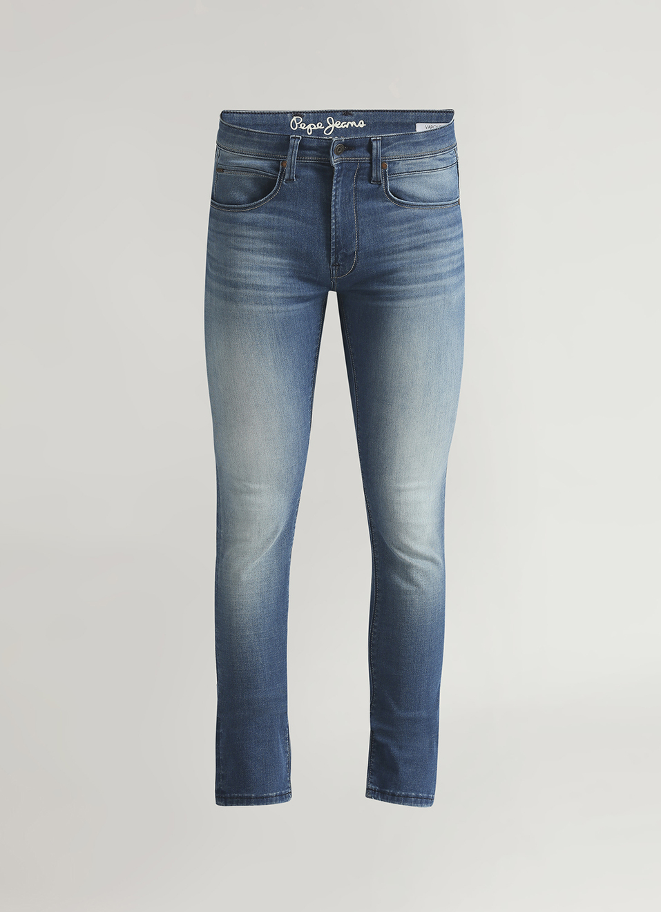 Vapour Dark Blue Mid Rise Slim Fit Powerflex Jeans, , large image number 5