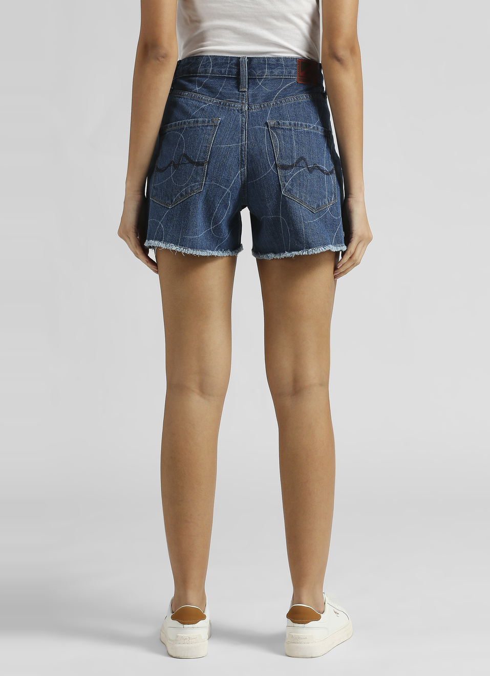 Rachel Blue Regular Fit High Waist Shorts, , large image number 2